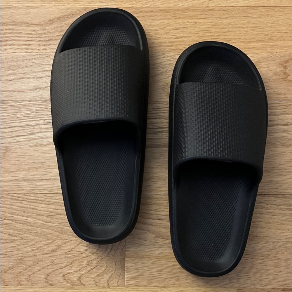 Black Slide Sandals
